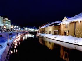 運河の夜景