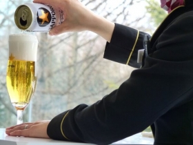 ビールの実演