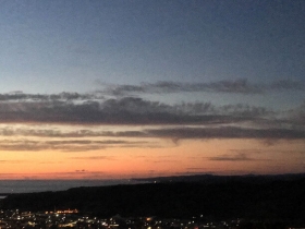 千望台の夕景