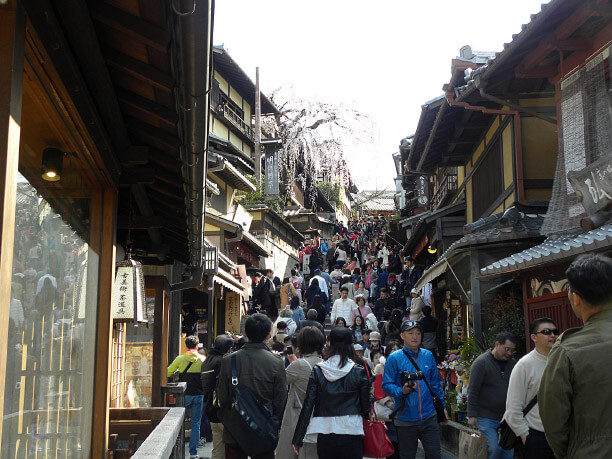 東山地区の街並み