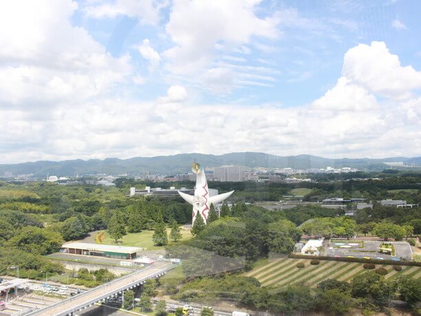 ゴンドラから見た太陽の塔