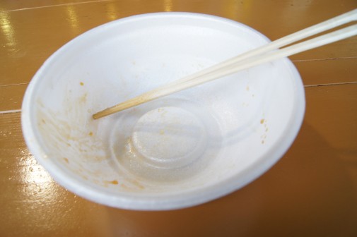 完食した勝手丼ぶり