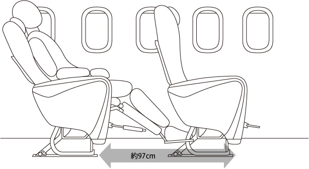 広めのシートピッチ