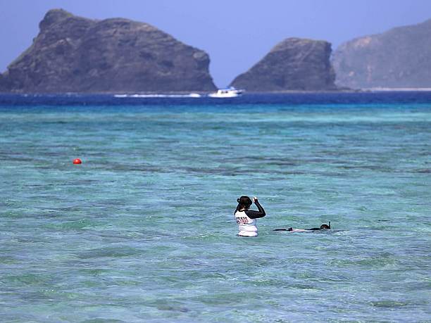 抜群の透明度で、 ウミガメが住み着くほどの美しい水質