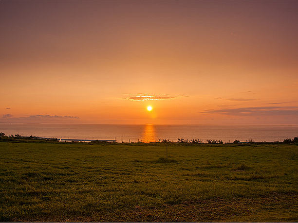 ミルミル本舗からの夕日