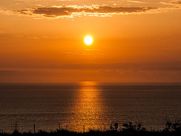 ミルミル本舗からの夕日