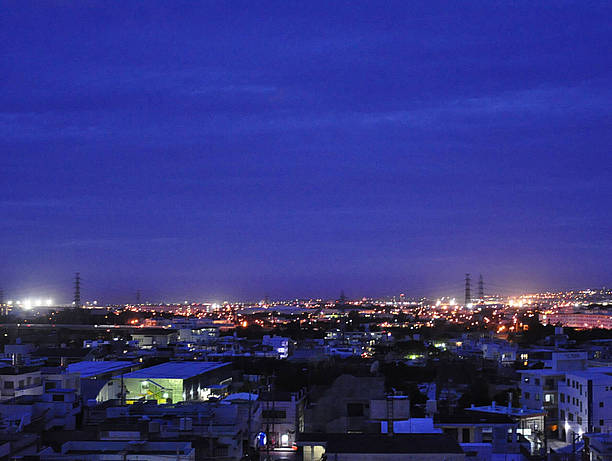 中の町ビアガーデンからの夜景