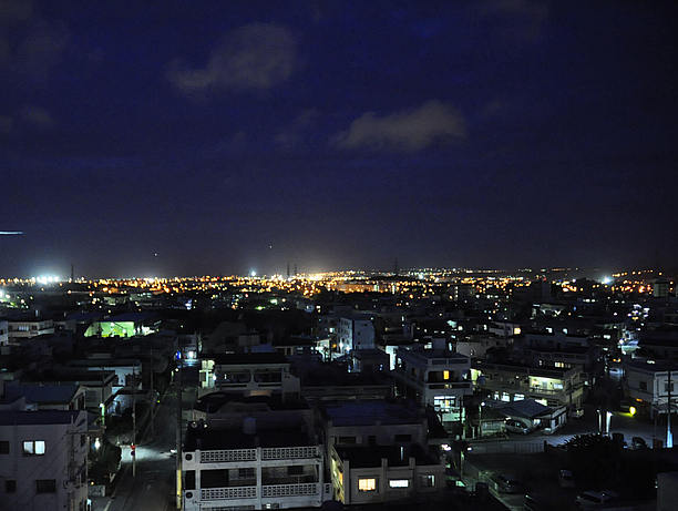 中の町ビアガーデンからの夜景