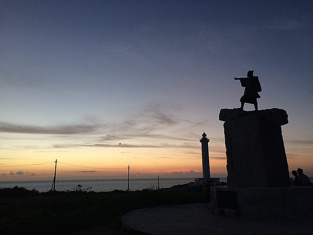 読谷村からの夕日