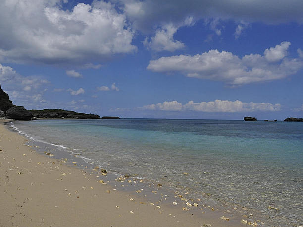 天然ビーチのムルク浜