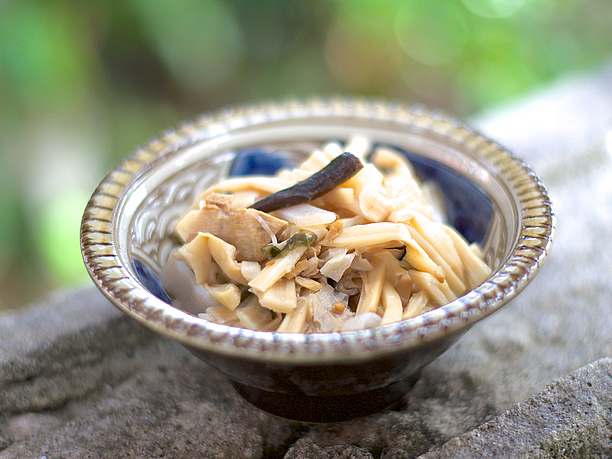 メンマを昆布や豚肉と煮たスンシー