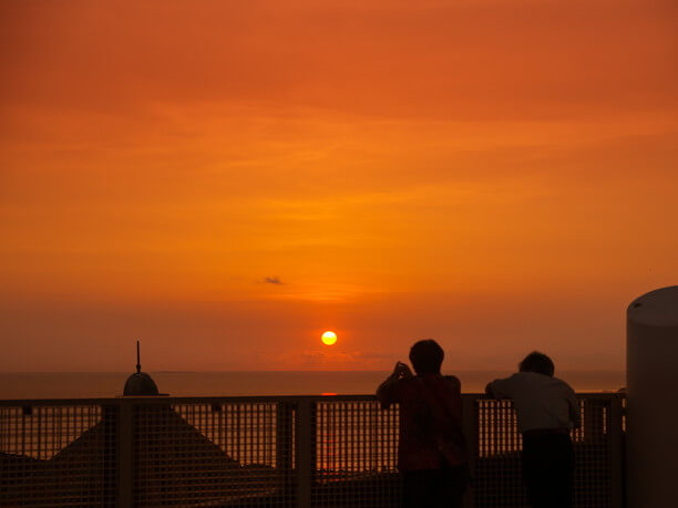 展望台から観る夕陽