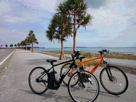 黄色と黒の自転車