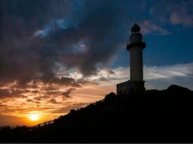 御神崎と夕日