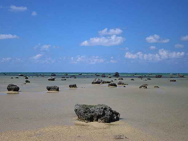 海底にあった岩