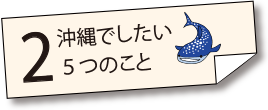 沖縄でしたい５つのこと