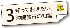 知っておきたい沖縄旅行の知識