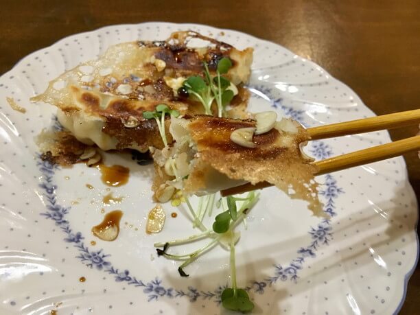 焼き餃子のアップ