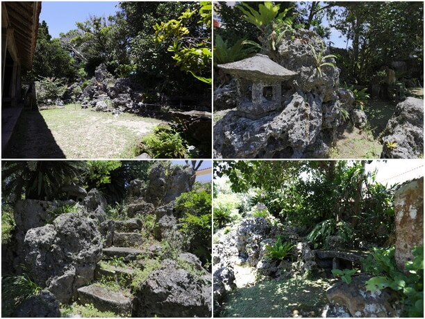 母屋の脇に広がる庭園