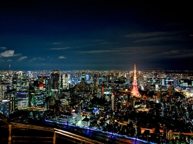 夕日が沈んでいく光景