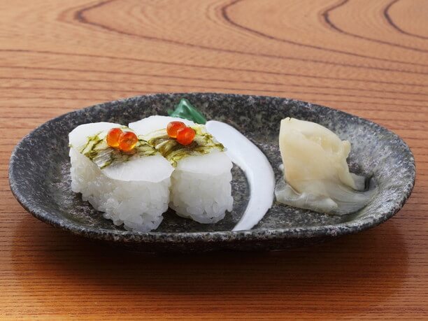 甘酢昆布が特徴の亀戸大根寿司
