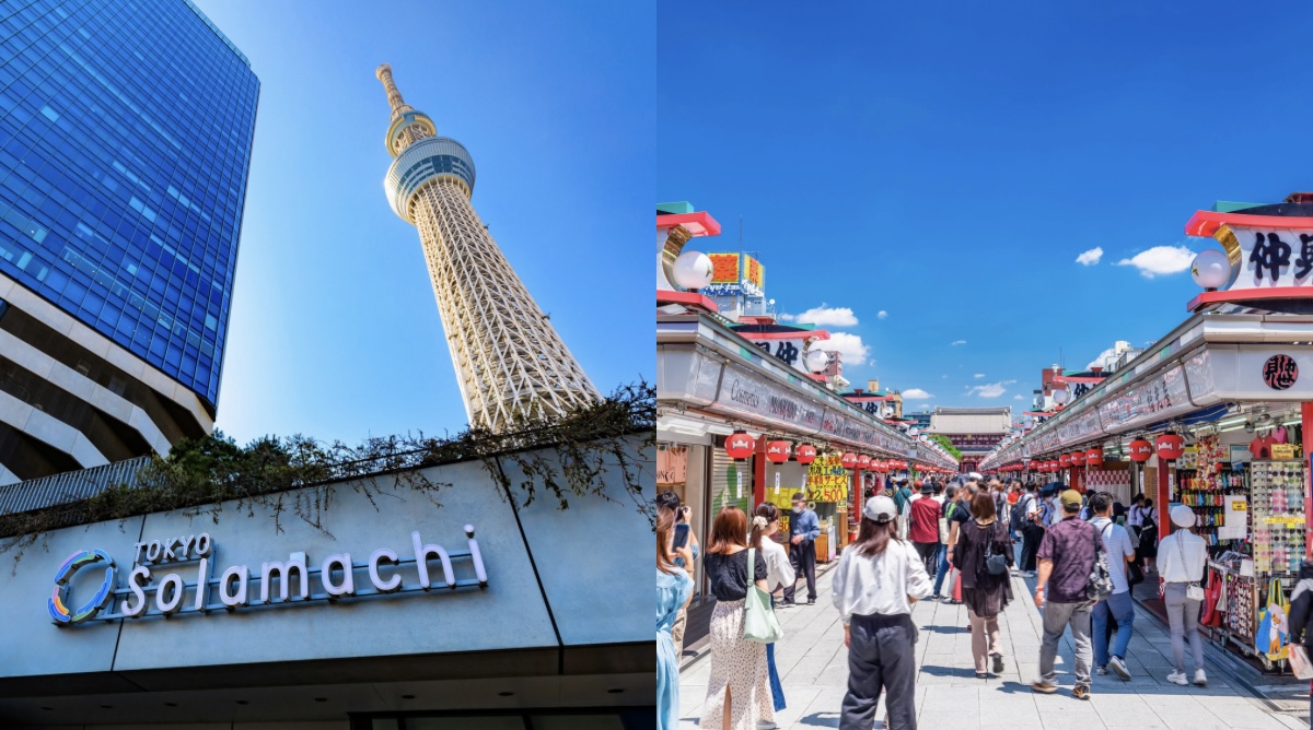 東京スカイツリー＆ソラマチと浅草の写真